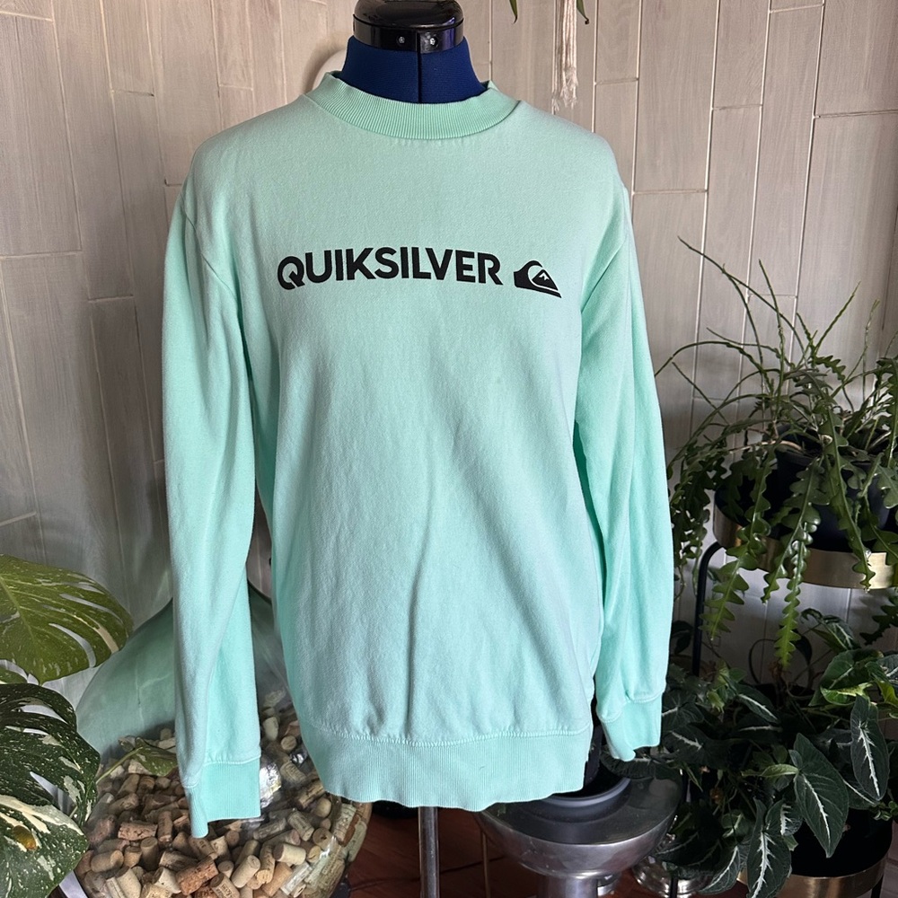 Quiksilver Light Green Crewneck Sweater